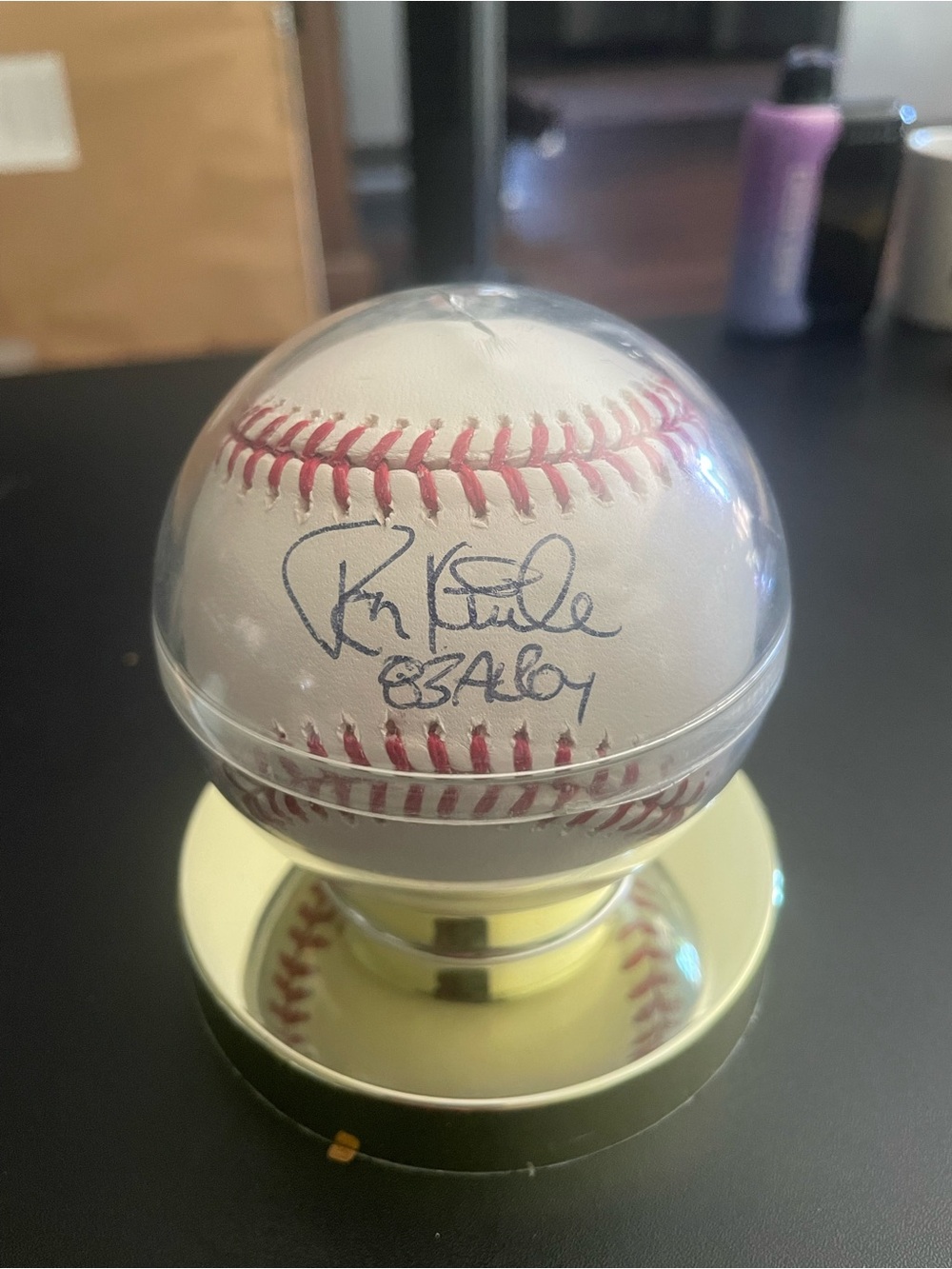 AUTOGRAPHED RON KITTLE BASEBALL